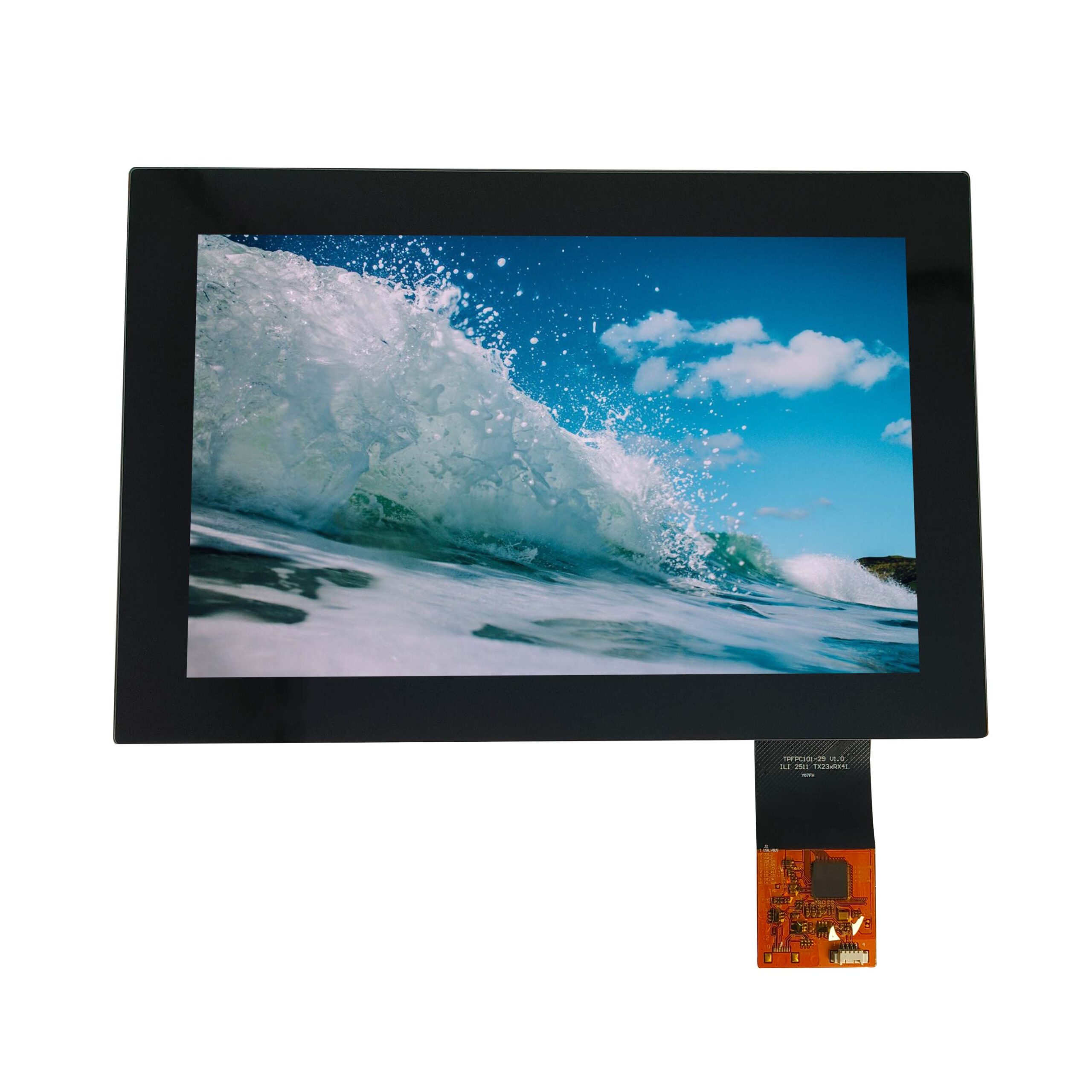 10.1 inch 1280x800 TFT LCD display with PCAP, optical bonding and anti-glare